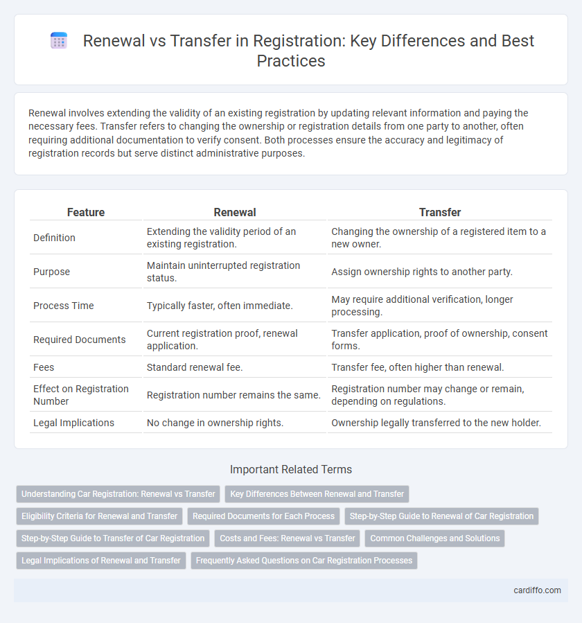 Renewal vs Transfer in Registration: Key Differences and Best Practices