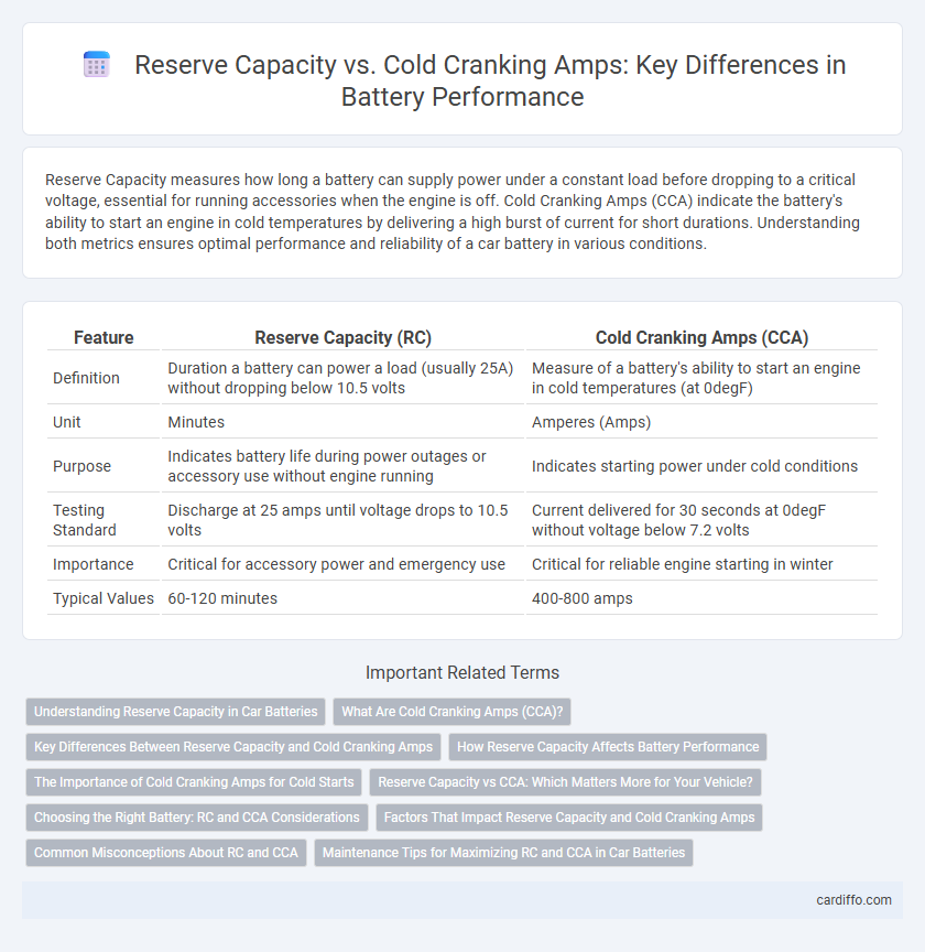 Reserve Capacity vs. Cold Cranking Amps: Key Differences in Battery Performance