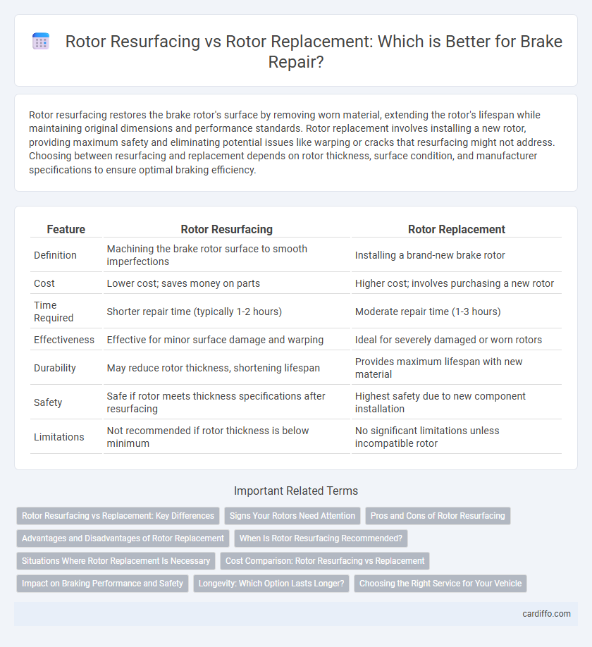 Rotor Resurfacing vs Rotor Replacement: Which is Better for Brake Repair?
