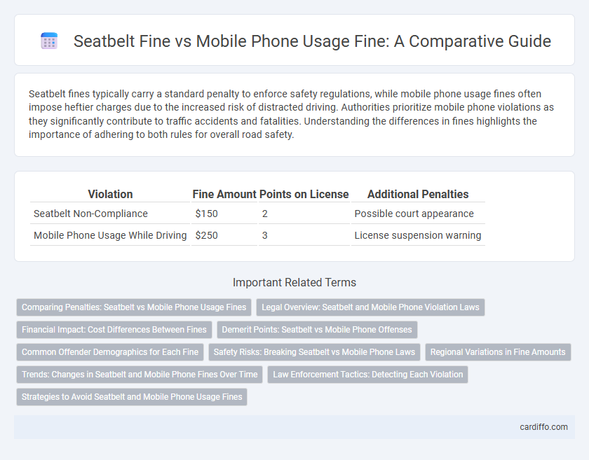 Seatbelt Fine vs Mobile Phone Usage Fine: A Comparative Guide