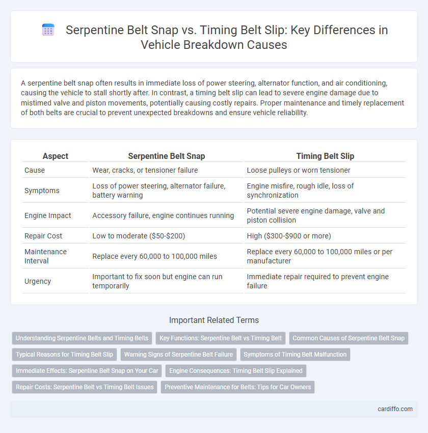 Serpentine Belt Snap vs. Timing Belt Slip: Key Differences in Vehicle Breakdown Causes