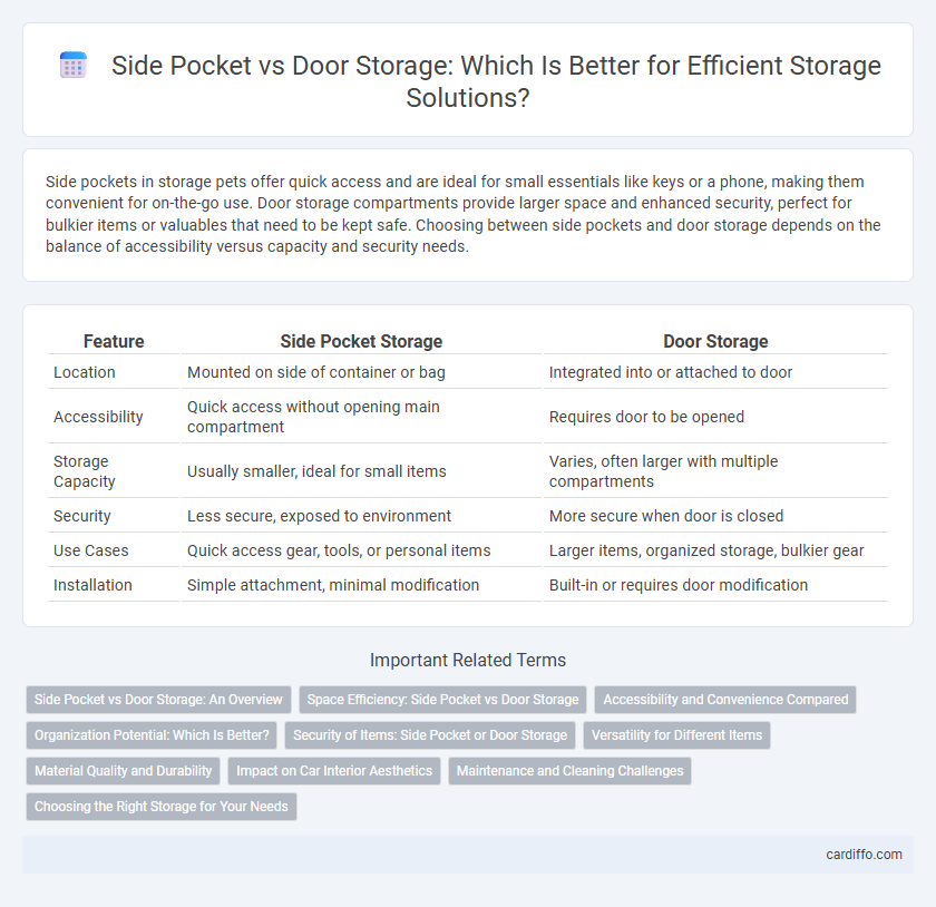 Side Pocket vs Door Storage: Which Is Better for Efficient Storage Solutions?