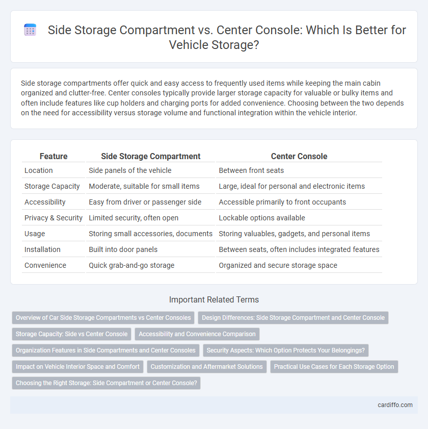 Side Storage Compartment vs. Center Console: Which Is Better for Vehicle Storage?