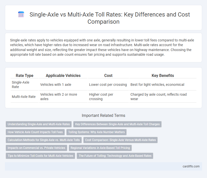 Single-Axle vs Multi-Axle Toll Rates: Key Differences and Cost Comparison