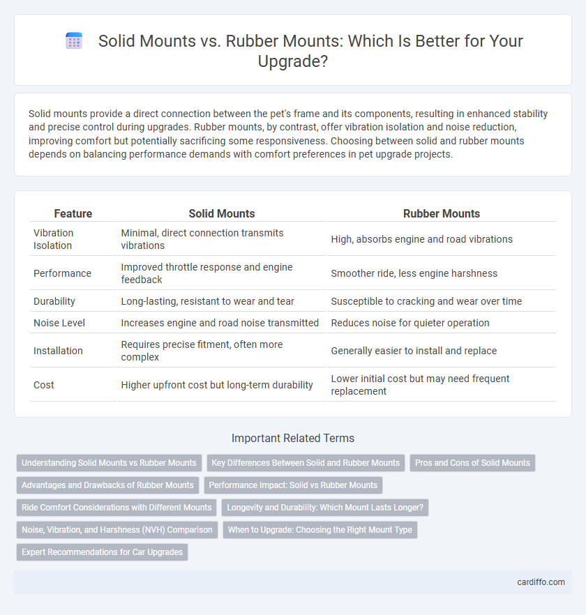 Solid Mounts vs. Rubber Mounts: Which Is Better for Your Upgrade?