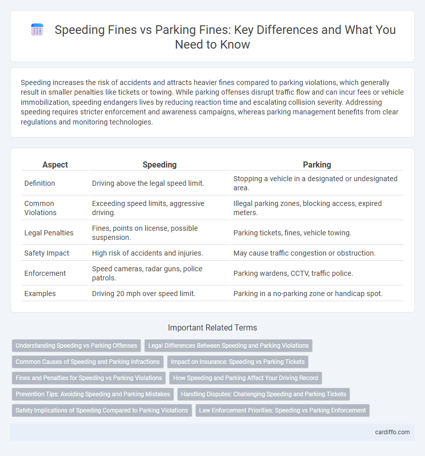 Speeding Fines vs Parking Fines: Key Differences and What You Need to Know