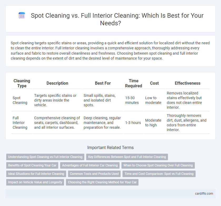 Spot Cleaning vs. Full Interior Cleaning: Which Is Best for Your Needs?