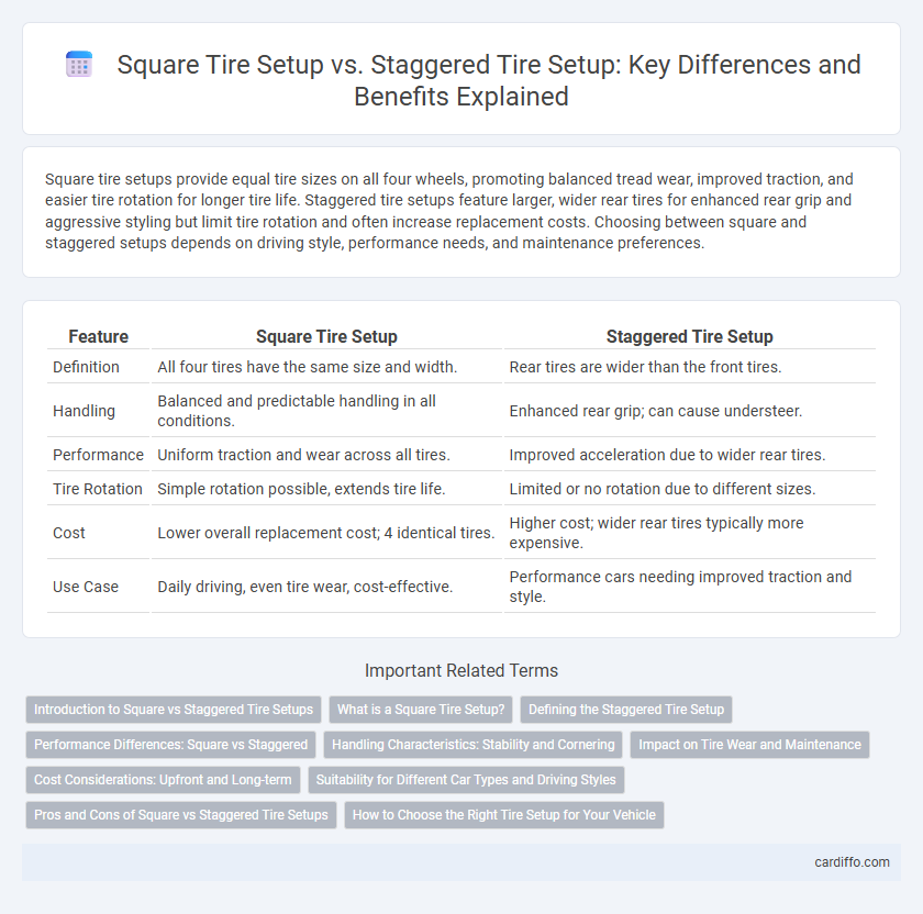 Square Tire Setup vs. Staggered Tire Setup: Key Differences and Benefits Explained
