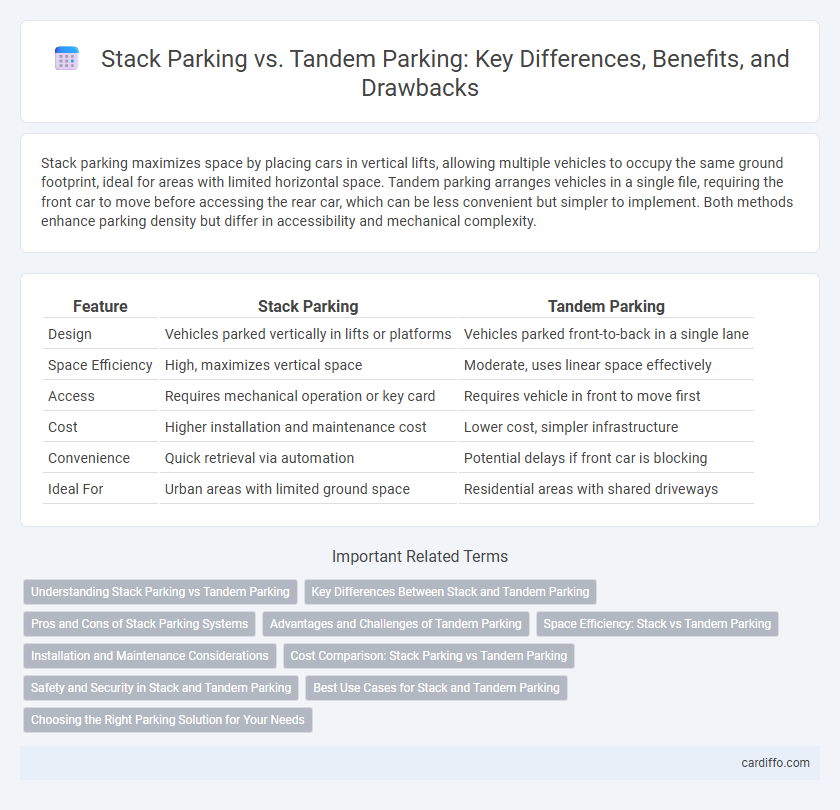 Stack Parking vs. Tandem Parking: Key Differences, Benefits, and Drawbacks