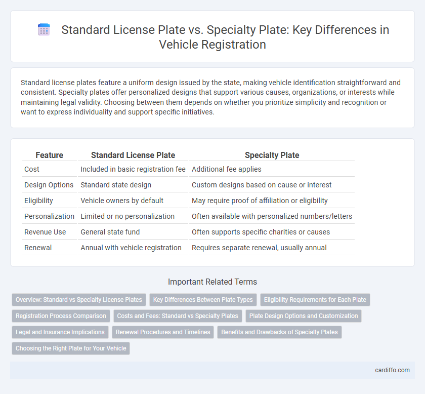 Standard License Plate vs. Specialty Plate: Key Differences in Vehicle Registration