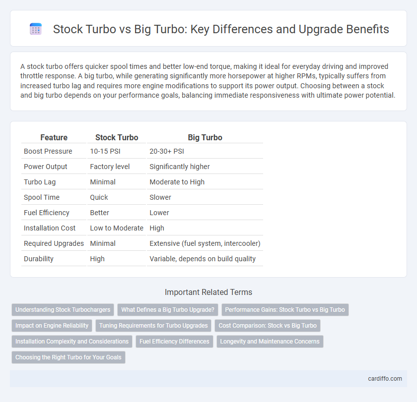 Stock Turbo vs Big Turbo: Key Differences and Upgrade Benefits