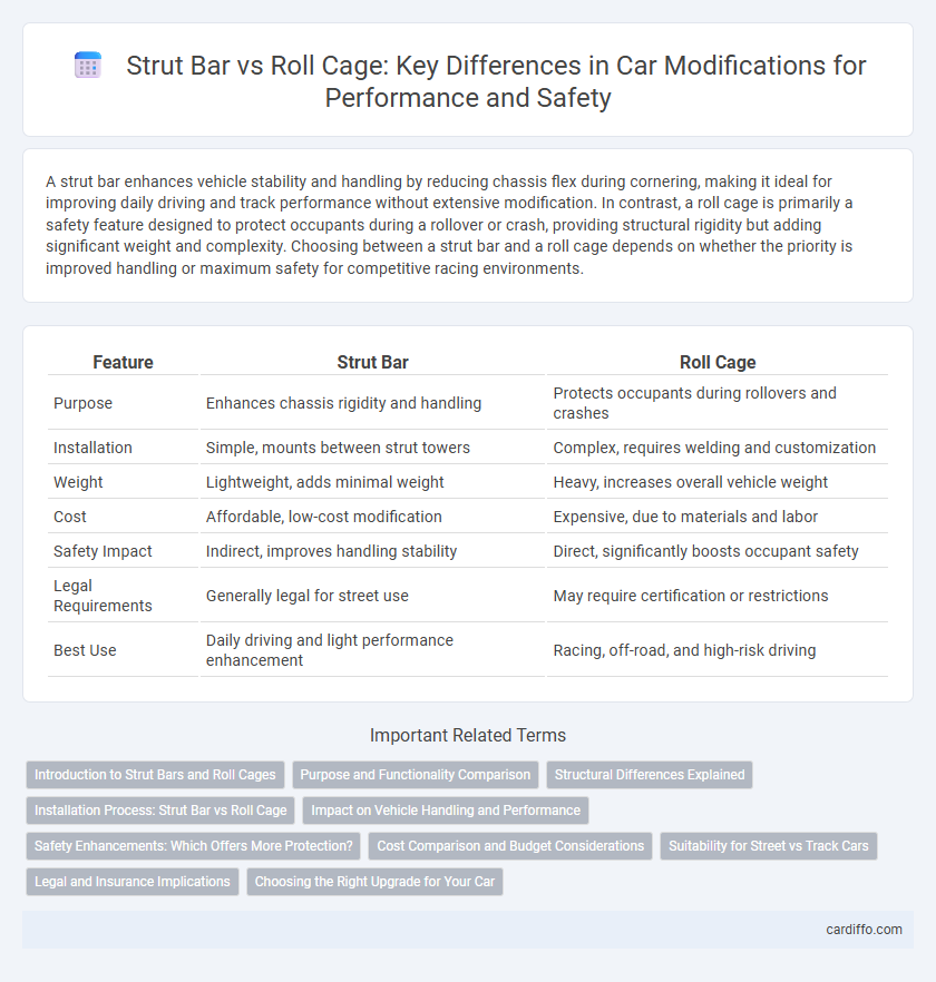 Strut Bar vs Roll Cage: Key Differences in Car Modifications for Performance and Safety