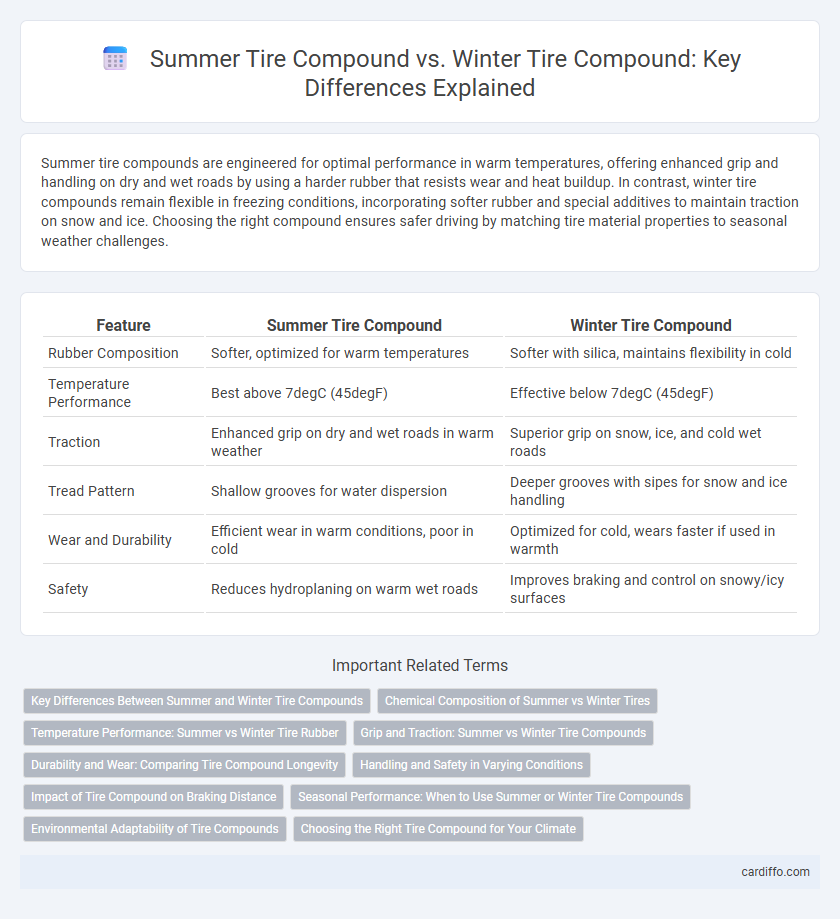 Summer Tire Compound vs. Winter Tire Compound: Key Differences Explained