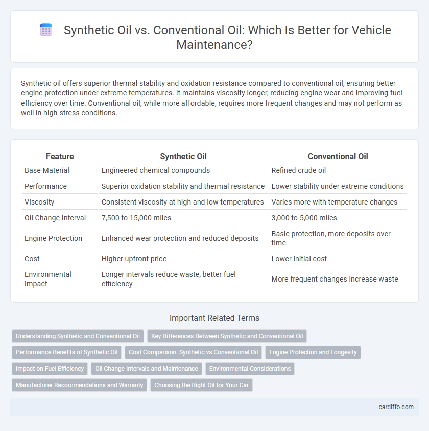 Synthetic Oil vs. Conventional Oil: Which Is Better for Vehicle Maintenance?