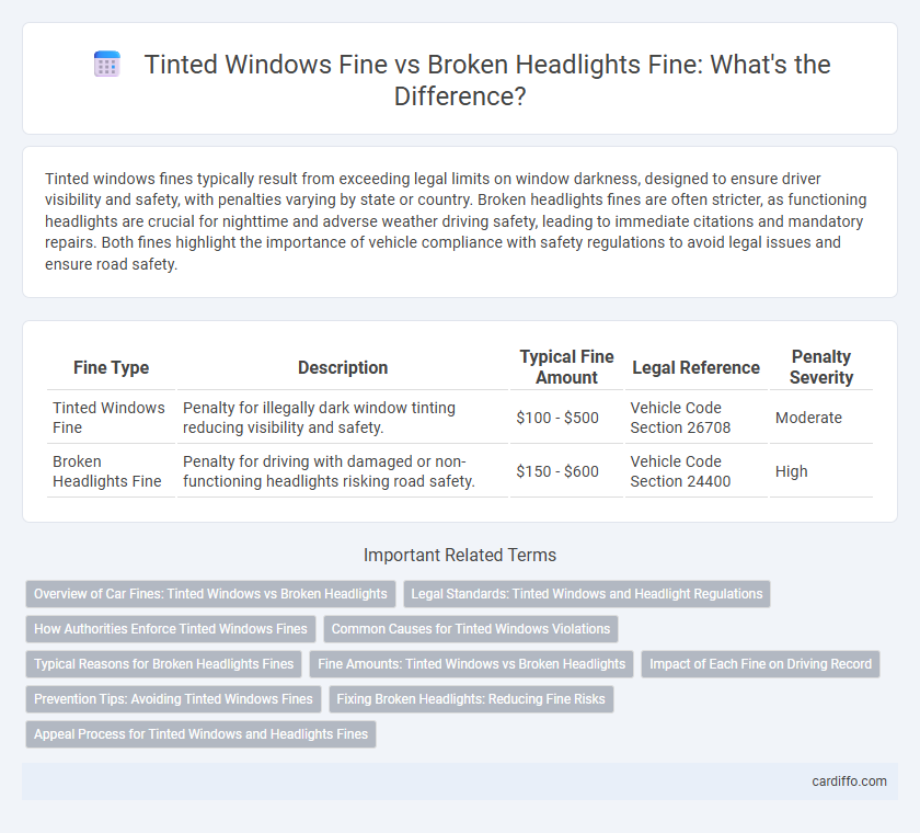 Tinted Windows Fine vs Broken Headlights Fine: What's the Difference?