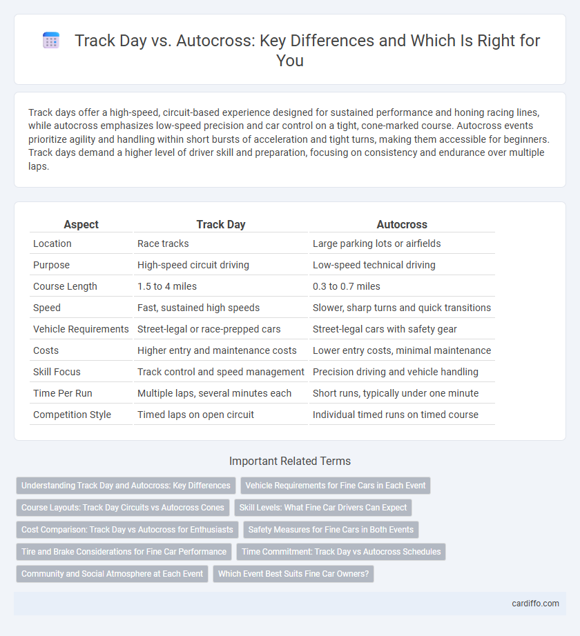Track Day vs. Autocross: Key Differences and Which Is Right for You