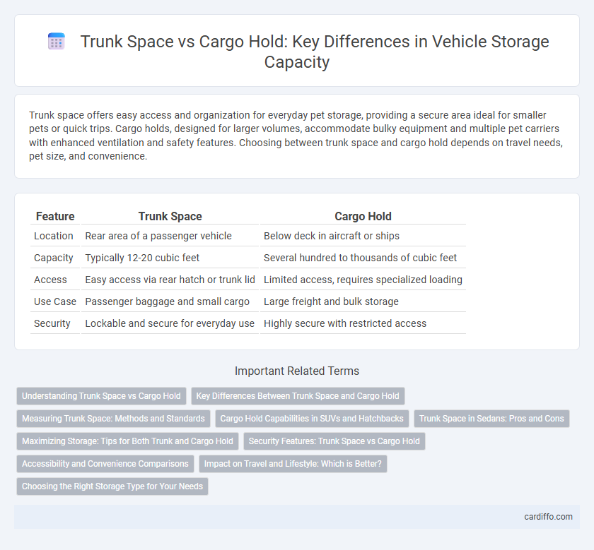 Trunk Space vs Cargo Hold: Key Differences in Vehicle Storage Capacity