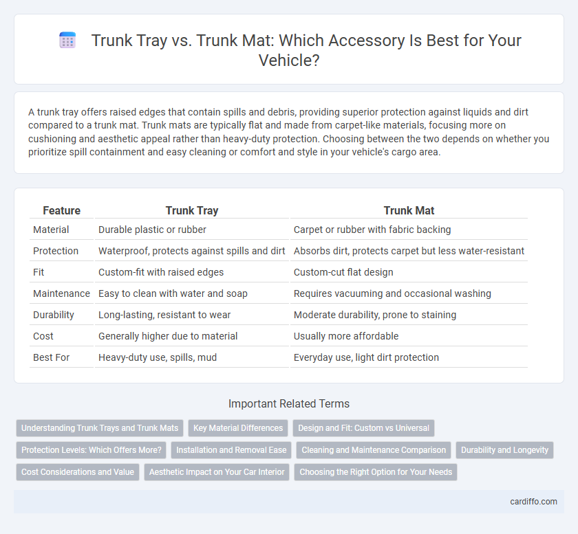 Trunk Tray vs. Trunk Mat: Which Accessory Is Best for Your Vehicle?