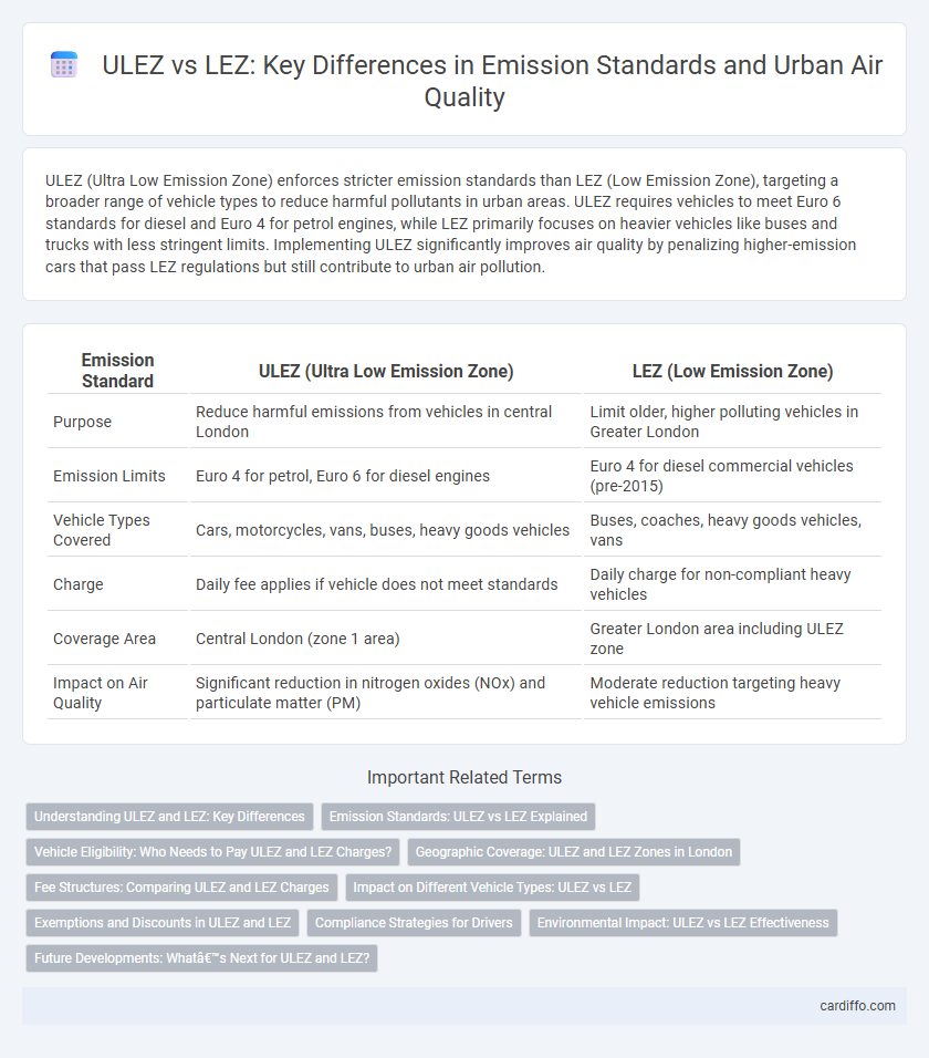 ULEZ vs LEZ: Key Differences in Emission Standards and Urban Air Quality