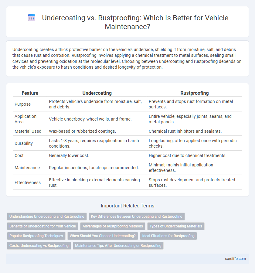 Undercoating vs. Rustproofing: Which Is Better for Vehicle Maintenance?