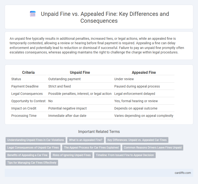 Unpaid Fine vs. Appealed Fine: Key Differences and Consequences