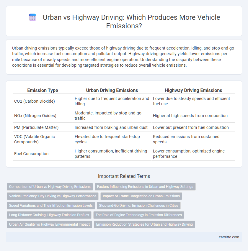 Urban vs Highway Driving: Which Produces More Vehicle Emissions?