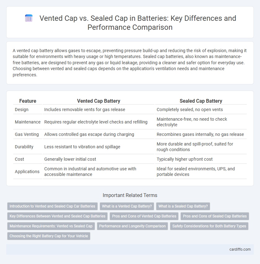 Vented Cap vs. Sealed Cap in Batteries: Key Differences and Performance Comparison