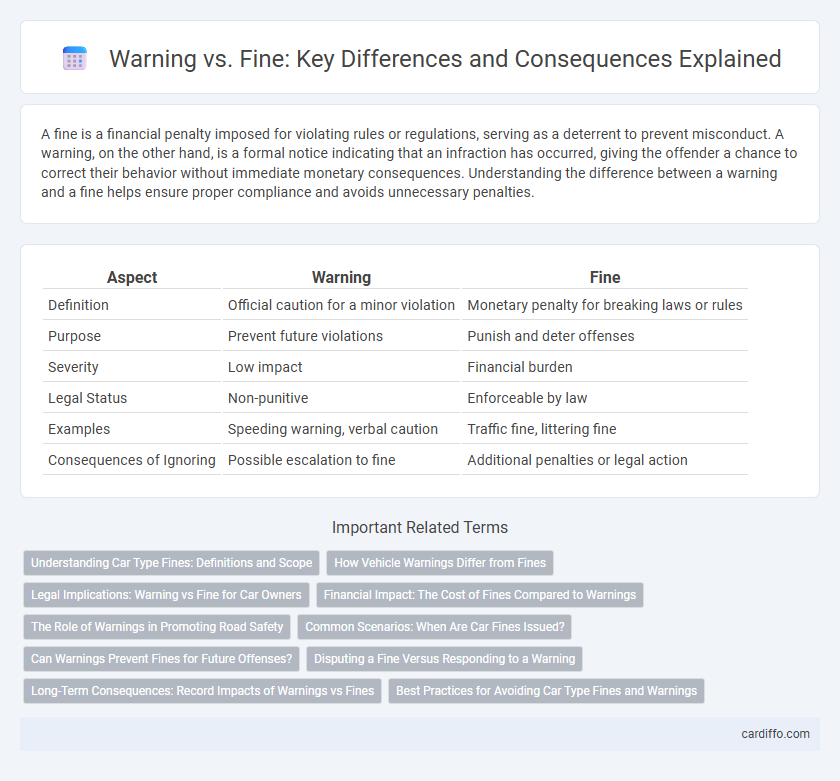 Warning vs. Fine: Key Differences and Consequences Explained