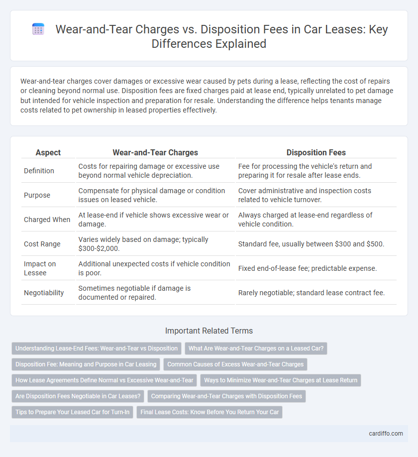 Wear-and-Tear Charges vs. Disposition Fees in Car Leases: Key Differences Explained