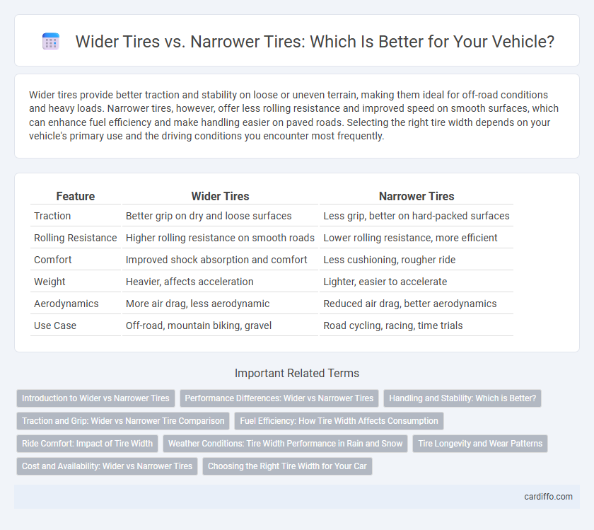 Wider Tires vs. Narrower Tires: Which Is Better for Your Vehicle?