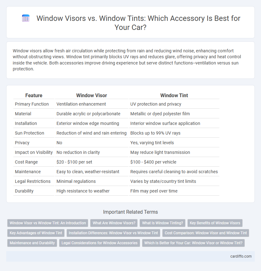 Window Visors vs. Window Tints: Which Accessory Is Best for Your Car?