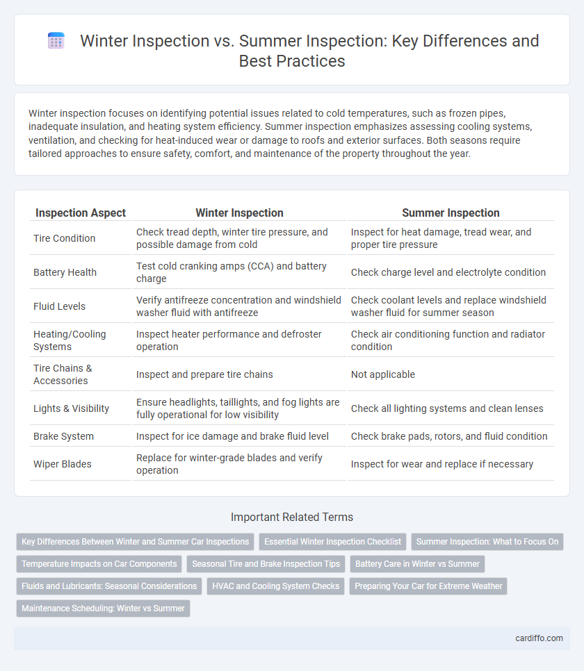 Winter Inspection vs. Summer Inspection: Key Differences and Best Practices
