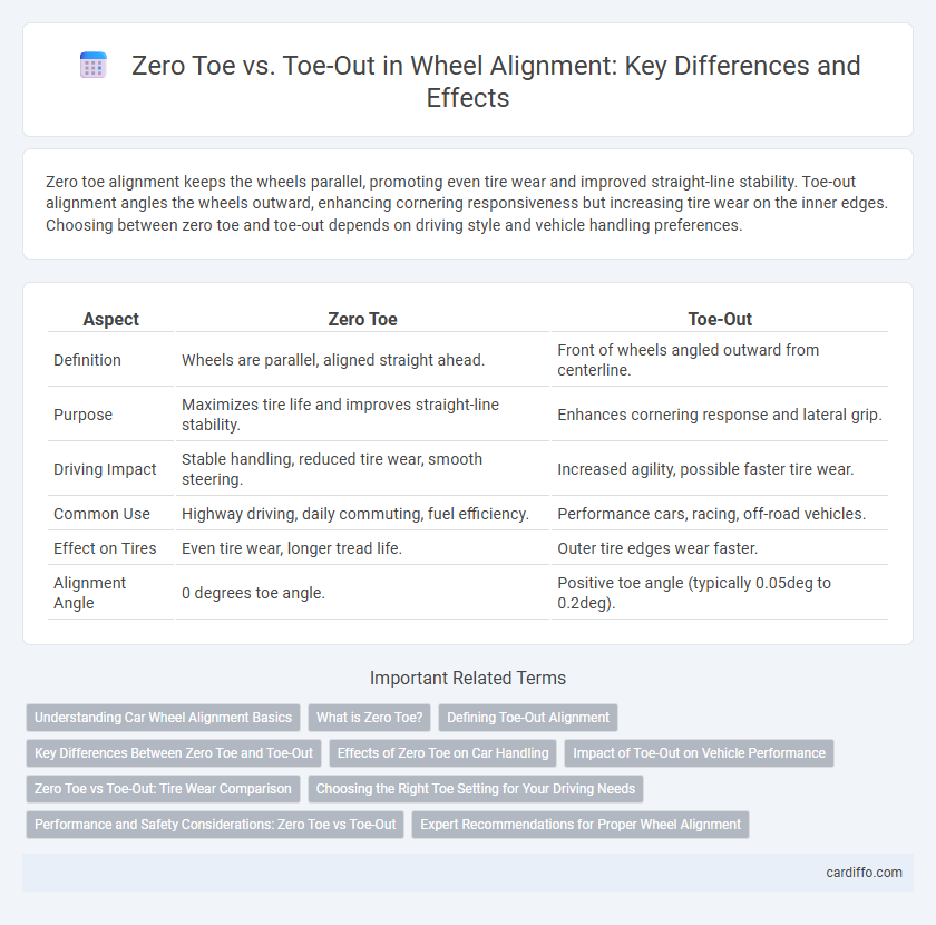 Zero Toe vs. Toe-Out in Wheel Alignment: Key Differences and Effects