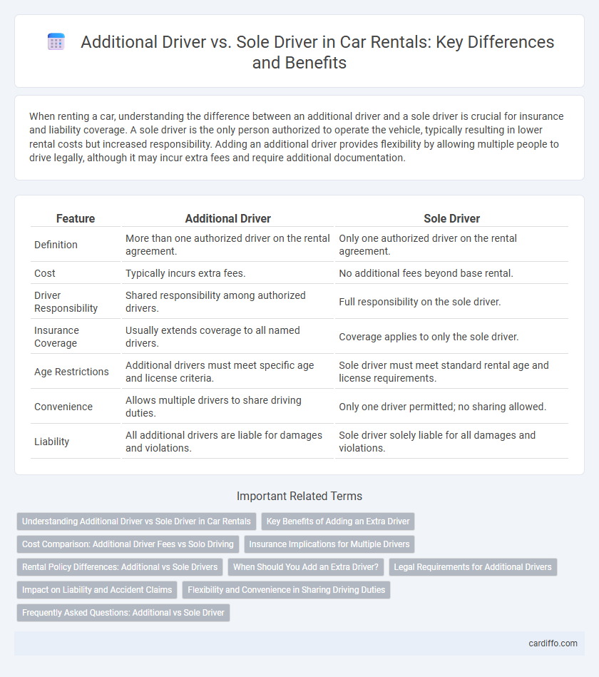Additional Driver vs. Sole Driver in Car Rentals: Key Differences and Benefits