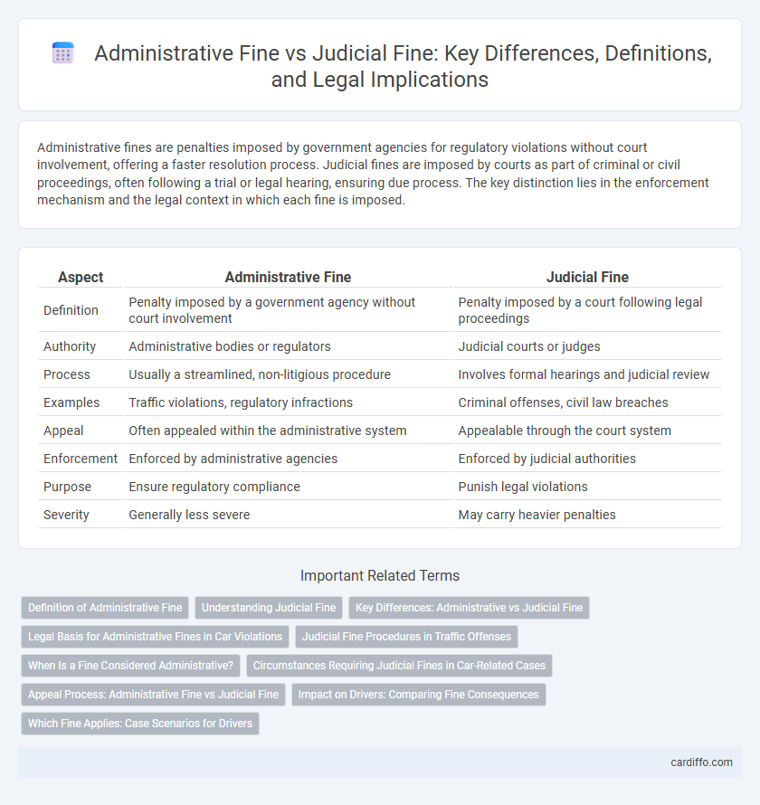 Administrative Fine vs Judicial Fine: Key Differences, Definitions, and Legal Implications