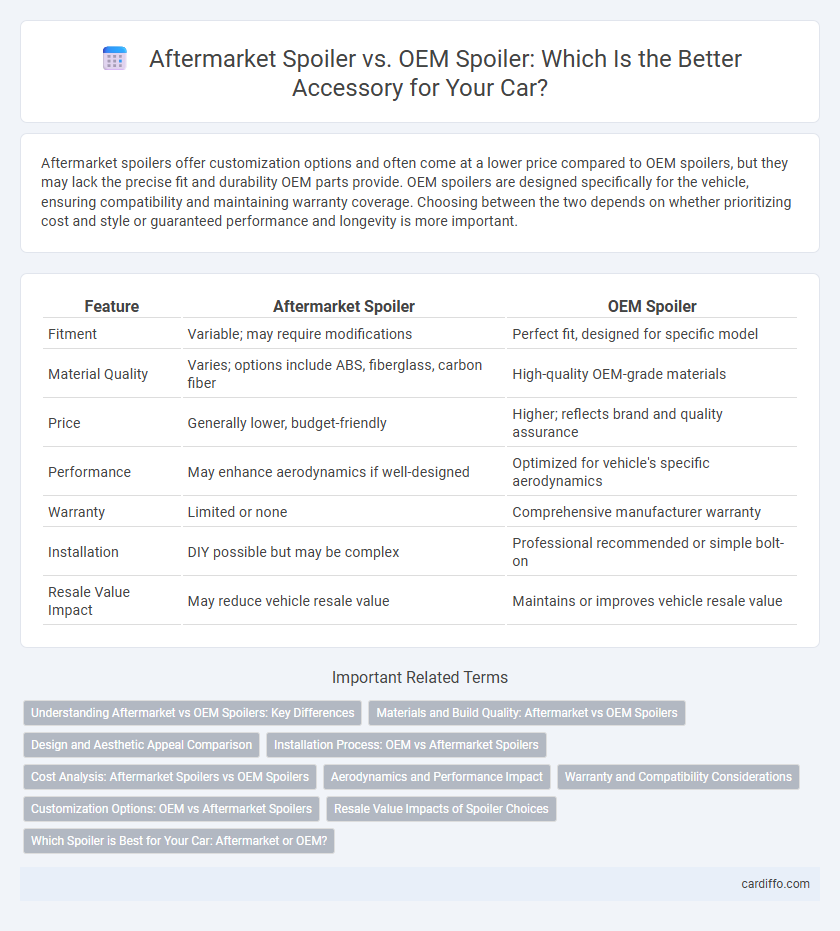 Aftermarket Spoiler vs. OEM Spoiler: Which Is the Better Accessory for Your Car?