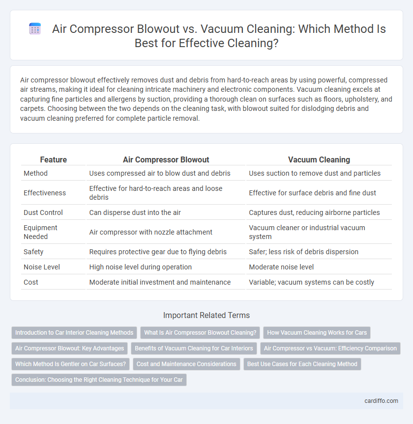 Air Compressor Blowout vs. Vacuum Cleaning: Which Method Is Best for Effective Cleaning?