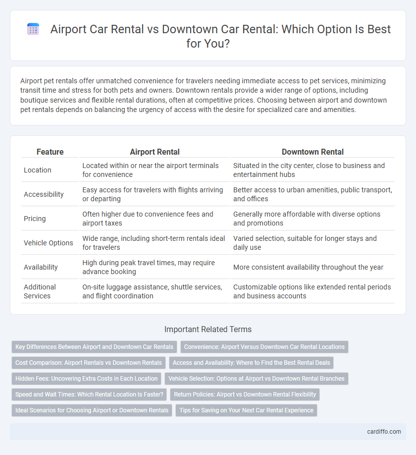 Airport Car Rental vs Downtown Car Rental: Which Option Is Best for You?