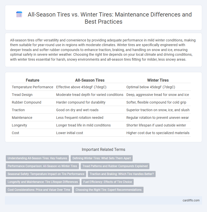 All-Season Tires vs. Winter Tires: Maintenance Differences and Best Practices
