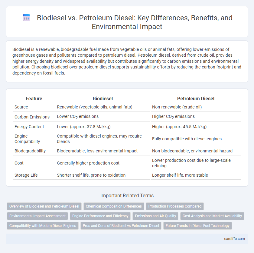 Biodiesel vs. Petroleum Diesel: Key Differences, Benefits, and Environmental Impact