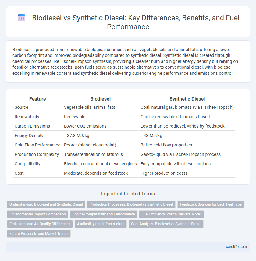 Biodiesel vs Synthetic Diesel: Key Differences, Benefits, and Fuel Performance
