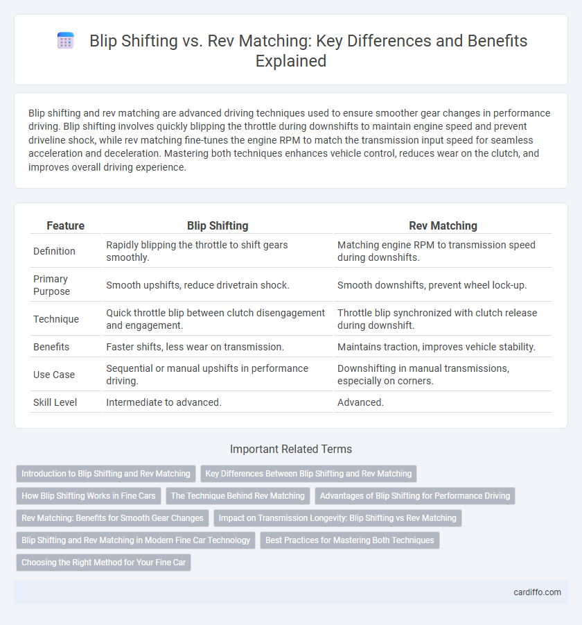 Blip Shifting vs. Rev Matching: Key Differences and Benefits Explained