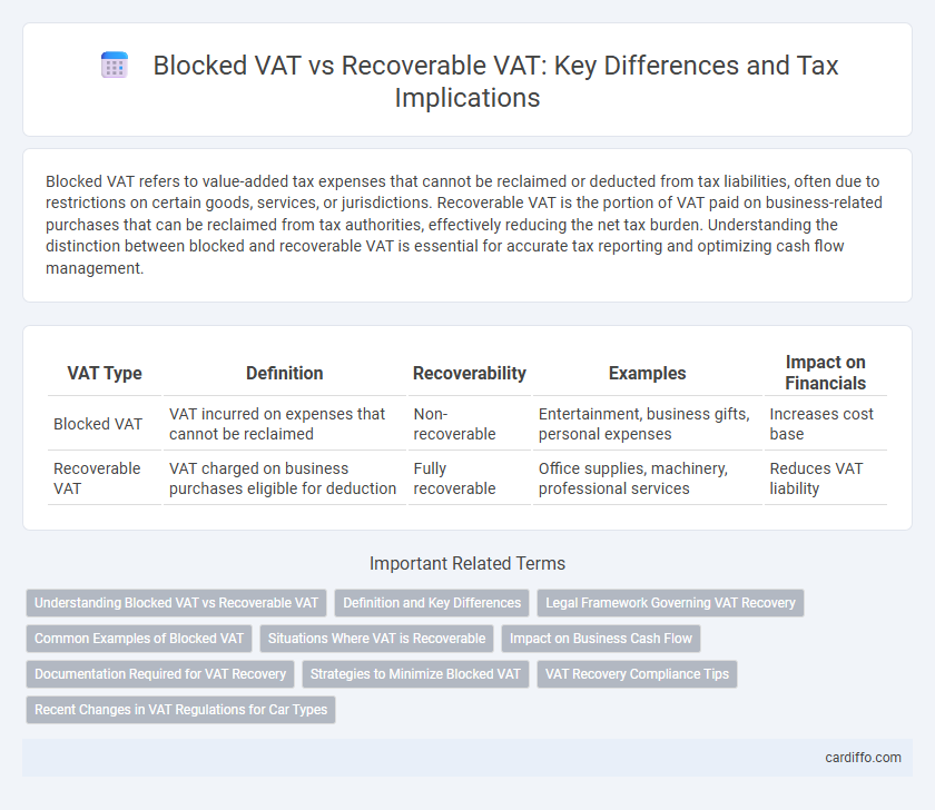 Blocked VAT vs Recoverable VAT: Key Differences and Tax Implications