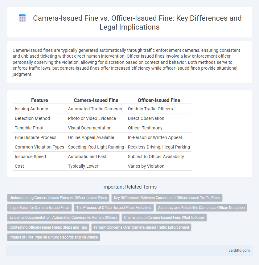 Camera-Issued Fine vs. Officer-Issued Fine: Key Differences and Legal Implications
