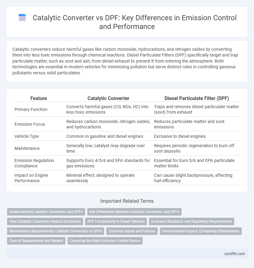 Catalytic Converter vs DPF: Key Differences in Emission Control and Performance