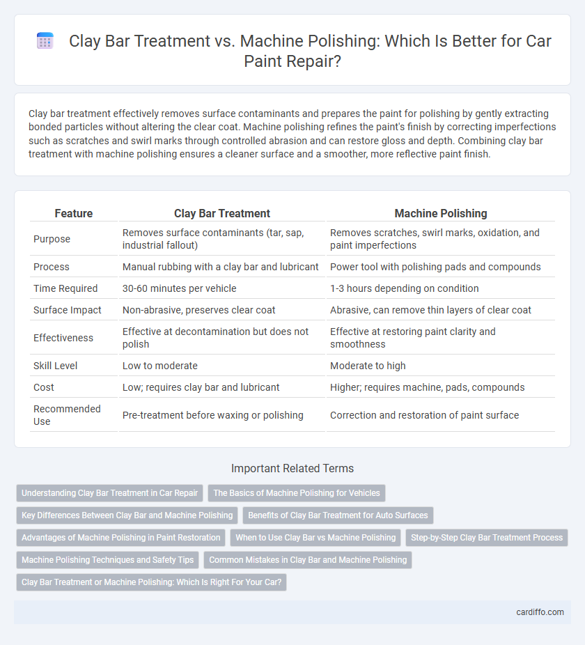 Clay Bar Treatment vs. Machine Polishing: Which Is Better for Car Paint Repair?