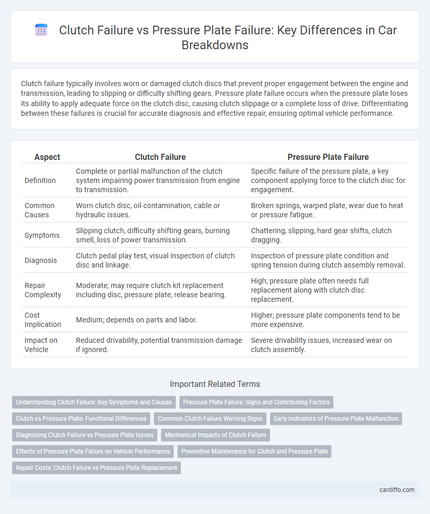 Clutch Failure vs Pressure Plate Failure: Key Differences in Car Breakdowns