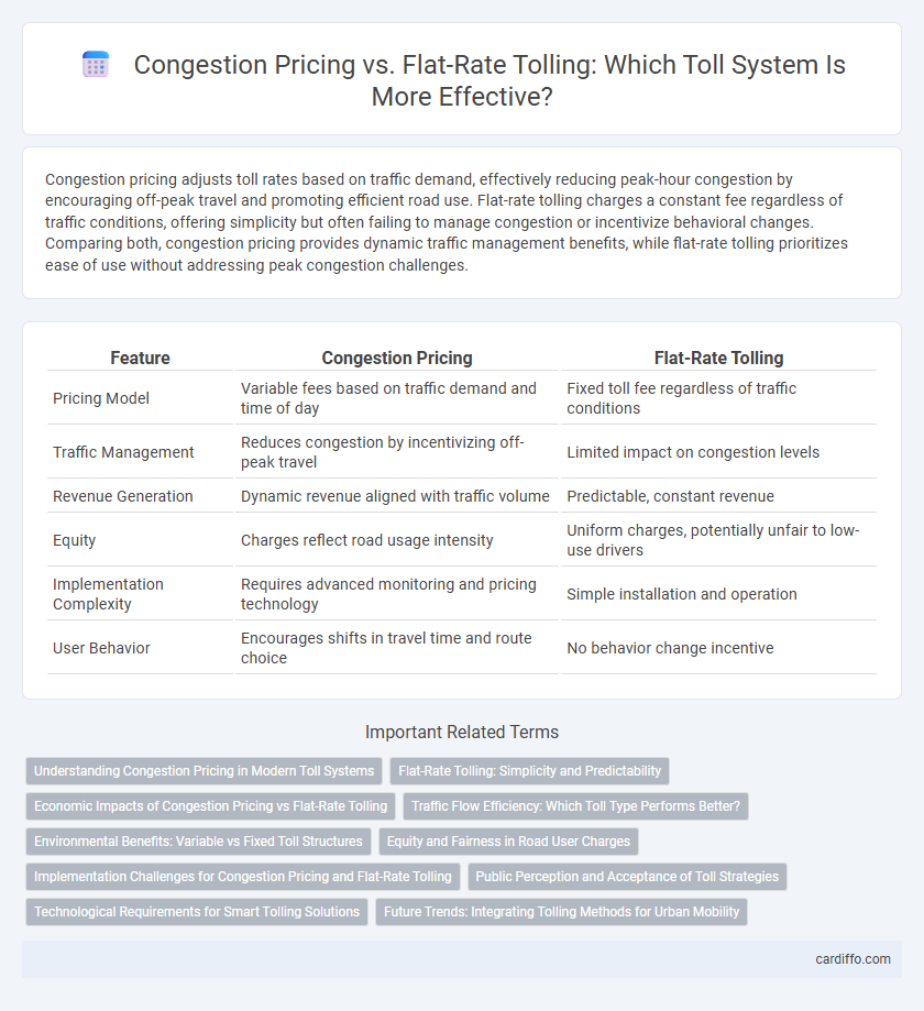 Congestion Pricing vs. Flat-Rate Tolling: Which Toll System Is More Effective?
