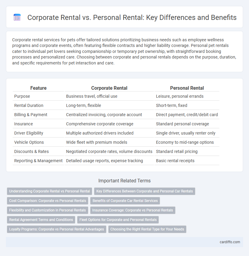 Corporate Rental vs. Personal Rental: Key Differences and Benefits