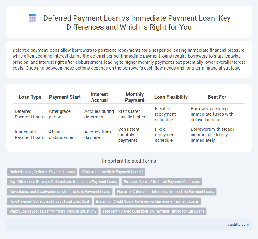 Deferred Payment Loan vs Immediate Payment Loan: Key Differences and Which Is Right for You